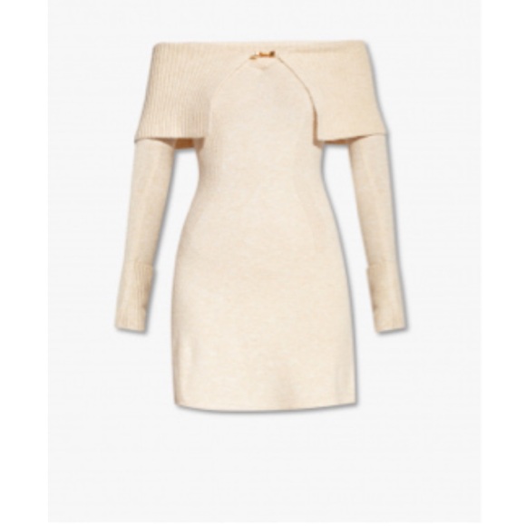 Cult Gaia Cream ‘Edna’ Knit Mini Dress w/Collar Detail Size M EUC HARD TO FIND - Picture 12 of 16